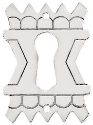 1 1/2" x 1" Eastlake Style Key Hole Escutcheon